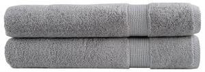 Prémiové ručníky SOLUND 2 ks šedé 100x200 cm 600 g/m² 137317