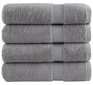 Prémiové ručníky SOLUND 4 ks šedé 50x100 cm 600 g/m² 137306
