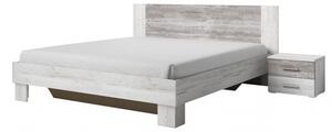 Prostorná postel s nočními stolky BEATA 180x200, severská borovice