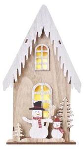LED vánoční dekorativní domek, teplá bílá, 2xAAA, 28cm, časovač