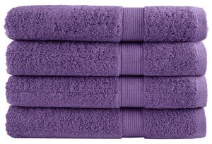 Premium ručníky SOLUND 4 ks fialové 80 x 200 cm 600 g/m² 137363