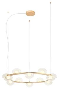REDO 01-3251 SINCLAIR závěsné svítidlo D890mm LED 74,4W/5885lm 3000K IP21 zlatá, TRIAC