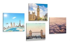 Set obrazů kouzelný Londýn - 4x 40x40 cm