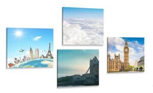 Set obrazů výlet do Londýna - 4x 40x40 cm