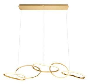 REDO 01-3392 BIAS závěsné svítidlo LED 120W/9433lm 3000K+4500K+6500K zlatá, switchdimmer