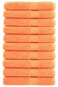 Premium ručníky SOLUND 10 ks oranžové 100x200 cm 600 g/m² 137391