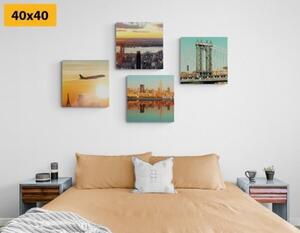 Set obrazů cestování do města New York - 4x 40x40 cm