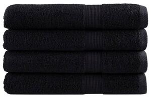 Premium ručníky SOLUND 4 ks černé 80 x 200 cm 600 g/m² 137435