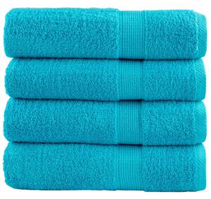 Premium ručníky SOLUND 4 ks tyrkysové 50 x 100 cm 600 g/m² 137450