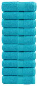 Prémiové mycí utěrky SOLUND 10 ks tyrkysové 30x30 cm 600 g/m² 137445