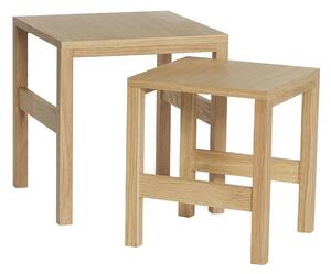 Sada 2 ks Odkládací stolek Puzzle 32 × 32 × 37 / 40 × 40 × 42 cm HÜBSCH