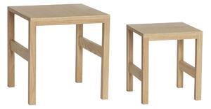 Sada 2 ks Odkládací stolek Puzzle 32 × 32 × 37 / 40 × 40 × 42 cm HÜBSCH