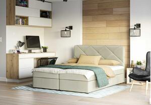 Manželská postel s prošíváním KATRIN 140x200, béžová