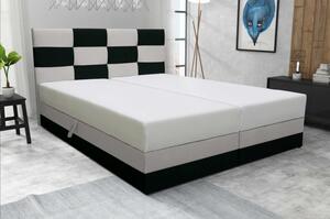 Designová postel MARLEN 160x200, černá + béžová