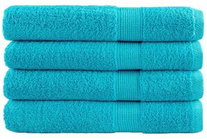 Premium ručníky SOLUND 4 ks tyrkysové 100x200 cm 600 g/m² 137462