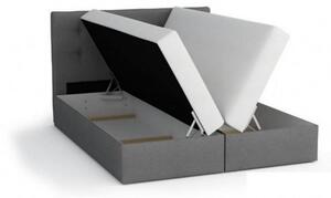 Designová postel MARLEN 140x200, šedá + černá