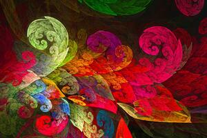 Tapeta abstraktní pastelové listy