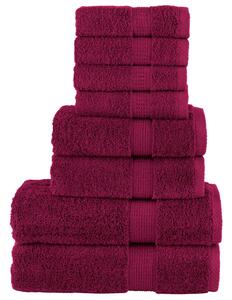 8dílná sada ručníků Premium SOLUND bordó 600 g/m² 137539