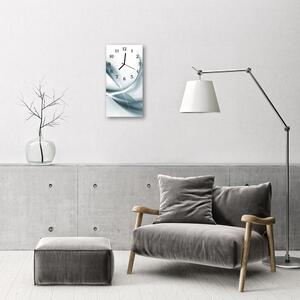Skleněné hodiny vertikální  Umění Abstrakce stříbrná 30x60 cm