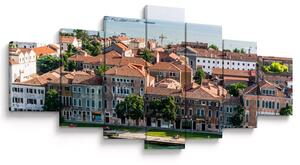 Obraz - Letecký pohled na město (210x100 cm)