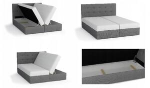 Moderní postel 180x200 STIG II s úložným prostorem - hnědá