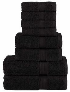 8dílná sada ručníků Premium SOLUND černá 600 g/m² 137548