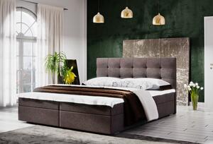 Moderní postel 180x200 STIG II s úložným prostorem - hnědá
