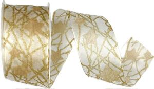 Stuha vánoční LUMINOUS STARTRAIL GOLD zlatá 40mm x 3m (12,-Kč/m)