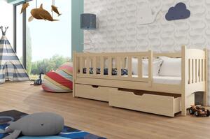 Dětská postel se zábranou GERTA - 80x180, borovice