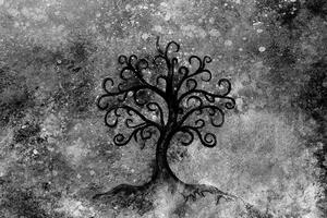 Tapeta černobílý strom života