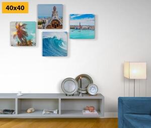 Set obrazů vánek moře - 4x 40x40 cm