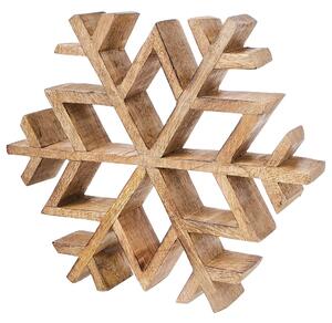 SNOWFLAKE Dekorace z mangového dřeva 20 cm