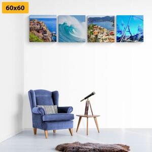 Set obrazů pro milovníky moře - 4x 40x40 cm