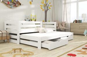 Dětská postel se šuplíky 90x200 FILIPA - bílá