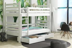 Patrová postel do dětského pokoje KAJA - 80x180, bílá