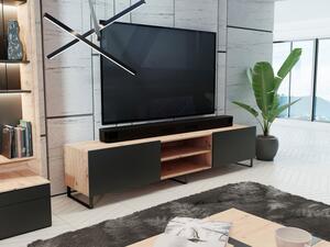 TV stolek Manire 160, Barva dřeva: dub artisan / černý Mirjan24 5903211123689