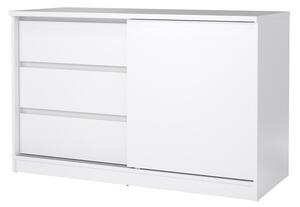 Komoda Simplicity 118,9 x 50 x 75,6 cm, bílý lesk