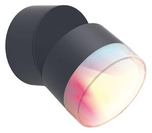 LUTEC CONNECT 5010901118 DROPSI exteriérové ​​nástěnné svítidlo LED 9,5W 690lm 2700-6500K+RGB IP44 tmavá šedá
