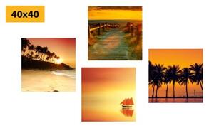 Set obrazů krása mořské krajiny - 4x 40x40 cm