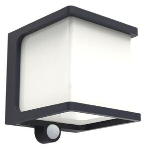 LUTEC 6940101125 DOBLO exteriérové ​​solární nástěnné svítidlo LED 7,5W 500lm 4000K IP54 tmavá šedá, pohybový senzor