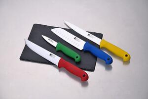 Nůž na loupání z nerezové oceli Bergner / 8,75 cm / zelená