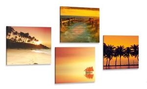Set obrazů krása mořské krajiny - 4x 40x40 cm