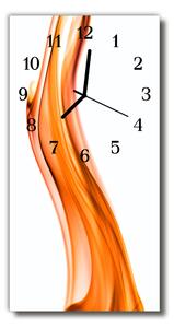 Skleněné hodiny vertikální Vlna barevných čar 30x60 cm