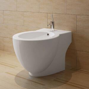 Kulatý bidet volně stojící, bílý, vysoce kvalitní keramika 140665