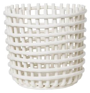 FERM LIVING Košík Ceramic Extra Large, Off White