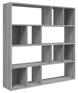 Knihovna šedá sonoma 110 x 24 x 110 cm kompozitní dřevo