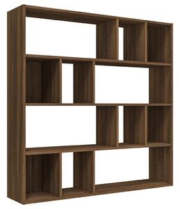 Knihovna hnědý dub 110 x 24 x 110 cm kompozitní dřevo
