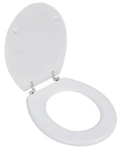 WC sedátko MDF s víkem jednoduchý design bílé 140801