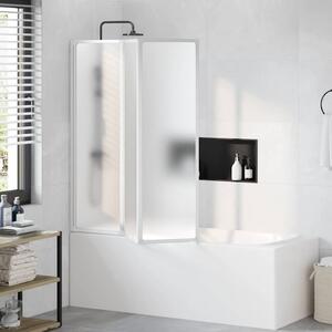 Vanová zástěna 141 x 132 cm 3 skládací panely 140785