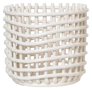 FERM LIVING Košík Ceramic Large, Off White